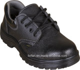 Factory Production Black Soft Leather and Litchi Stria safety Shoes