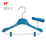 Customized Logo Fashion Shop Display Plastic Kids Clothes Hangers