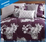 Purple Garden Design Printed Cotton Quilt Cover