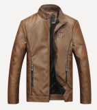 Men's Slim Jacket Mens PU Leather Motorcycle Jacket Casual Jacket