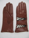Lady Fashion Leather Gloves (JYG-27109)