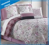 Light Purple Design Printed Cotton Duvet Cover Bedding