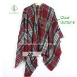 2017 Cashmere Cloak Shawls Fashion Lady Scarf with Claw Buttons
