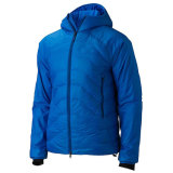 Men Blue Colour Insulated Down Jacket with Hood