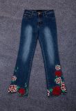 Embroidery Rose Women's Plus Size Luscious Curvy Denim Jeans