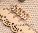 Custom Fashion Metal Brass Diamond Rhinestone Zipper Puller Garment
