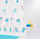 Water Monster PEVA Waterproof Shower Curtain for Bathroom