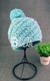 Wool Acrylic Bobble Knitted Beanie Hat