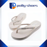 White Thong Flip Flop Platform Wedge Beach Sandals 10 New