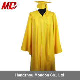 China Factory Gold Matte Ployster Adult Graduation Cap and Gown