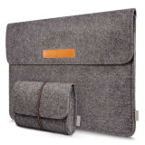 Popular Design Black Color Felt Handbags Bag Sleeve Pouch Laptop Bag (FLB003)