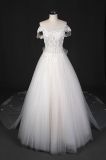 off Shoulder Beading Lace Applique Prom Evening Bridal Dress