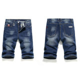 Light Blue Medium Length Jeans for Man (HDMJ0035-18)