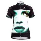 Face Painting Summer Short Sleeve Cycling Shirts Women's Cycling Jerseys Breathable Row of Han Sport Outdoor