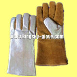 Golden Cow Split Leather Aluminum Foil Welding Work Glove-6700