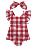 Newborn Infant Baby Girls Clothes Plaids Checks Romper Jumpsuit Bodysuit Outfits Esg10187