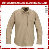 Grey Security Long Sleeve Work Shirts for Men (ELTHVJ-305)