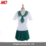 Green Short Skirt Asain Style Japanese Korean High Naval Wind School Sailor Collar Uniform