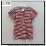 Stripe Printing Baby Wear V-Neck Baby Boy T-Shirt