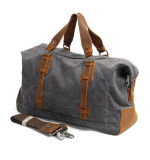 Fashion Leisure Canvas Sport Bag Leather Tape Outdoor Duffle Travel Bag (RS-82029K)