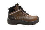 Professional Classic Waterproof Safety Shoes with Split Burnished Leather (S015)
