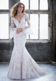 Latest 2018 Vintage Lace Long Sleeve Wedding Dress