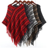 Womens Sweater Cardigan Wraps Winter Knitted Shawls Poncho (SP616)