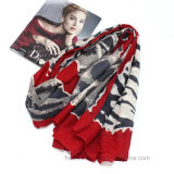 Thick Leopard Printed Winter Polyester Women Scarf (Hz103)