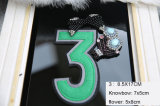 Number Rhinestone Embroidery 3D Patch Sequin Beads Garment Accessories