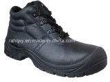Split Embossed Leather Safety Shoes with Mesh Lining (HQ03060)