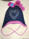 Girl's Fashion Crystal Knitted Hat & Scarf & Gloves for Winter