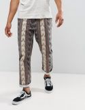 Trousers with Elasticated Waistband in Patterned Fabric