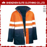 Waterproof Blue Work Wear Orange Reflective Safety Jacket (ELTSJI-16)