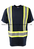 Navy Short Sleeve Reflective T-Shirt Men's Safety Soft Work T-Shirt