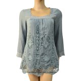 Women's Woven Blouse with Embroidery (RTB14070)