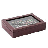 Cufflinks Gift Packaging Box/Case with Mahogany Stain Finish