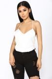 Ladies Sexy Slip Casual Crop Top with White Strapless Crop Top
