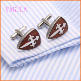 VAGULA New Design Shield Rhodium Plated Fashion Cufflinks