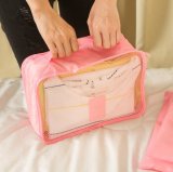 Simple Portable 6PCS Packing Clothes Underwear Cubes Shoes Travel Luggage Organizer Bag Set Fashion Sky Travel Storage Bag