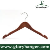 Anti Skid Wooden Clothes Hanger with Matel Hook for Women
