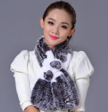 Women Fashion Long Rex Rabbit Fur Scarf (YKY4397)