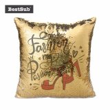 Sublimation Flip Sequin Pillow Cover (Gold w/ Silver)