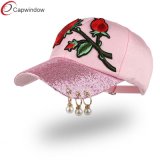 New Design Baseball Cap with 3D Embroidery and PU Leather Visors