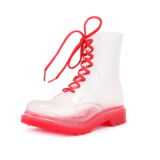 Women Ankle Elastic Rain Boots, PVC Wellington Boots