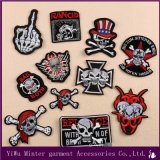 Bikers Embroidered Iron on / Sew on Patches Set Badge Bag Fabric Applique Craft Punk Skull