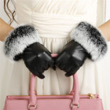 Ladies PU Gloves Rabbit Ball Gloves Leather Gloves