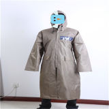 190t Polyester with PVC Coating Police Long Raincoat