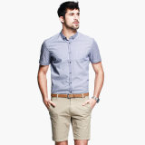 Shirt with Button Down Collar 100% Men Cotton Shirts Slim Fit Dress Shirt