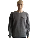OEM High Quality Men's Gray Fleece Pullover Sweatshirt
