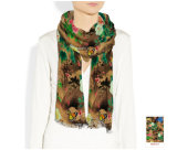 Plants and Flowers Customized Silk Scarf